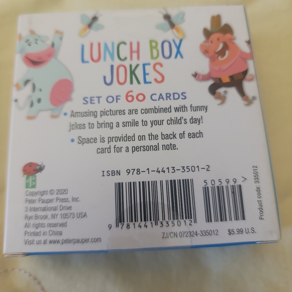 NIB Set Of 2 Lunch Box Notes For Kids Scripute Cards And Lunch Box Jokes - Picture 2 of 3